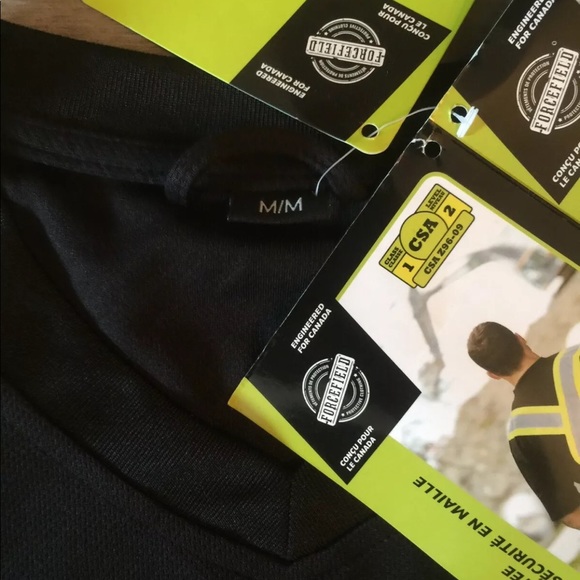 NEW SAFETY SHIRT Black High Visibility Reflective,Safety Shirt - Picture 4 of 6